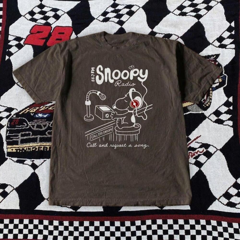 Brown Snoopy Radio Call And Request A Song Tee